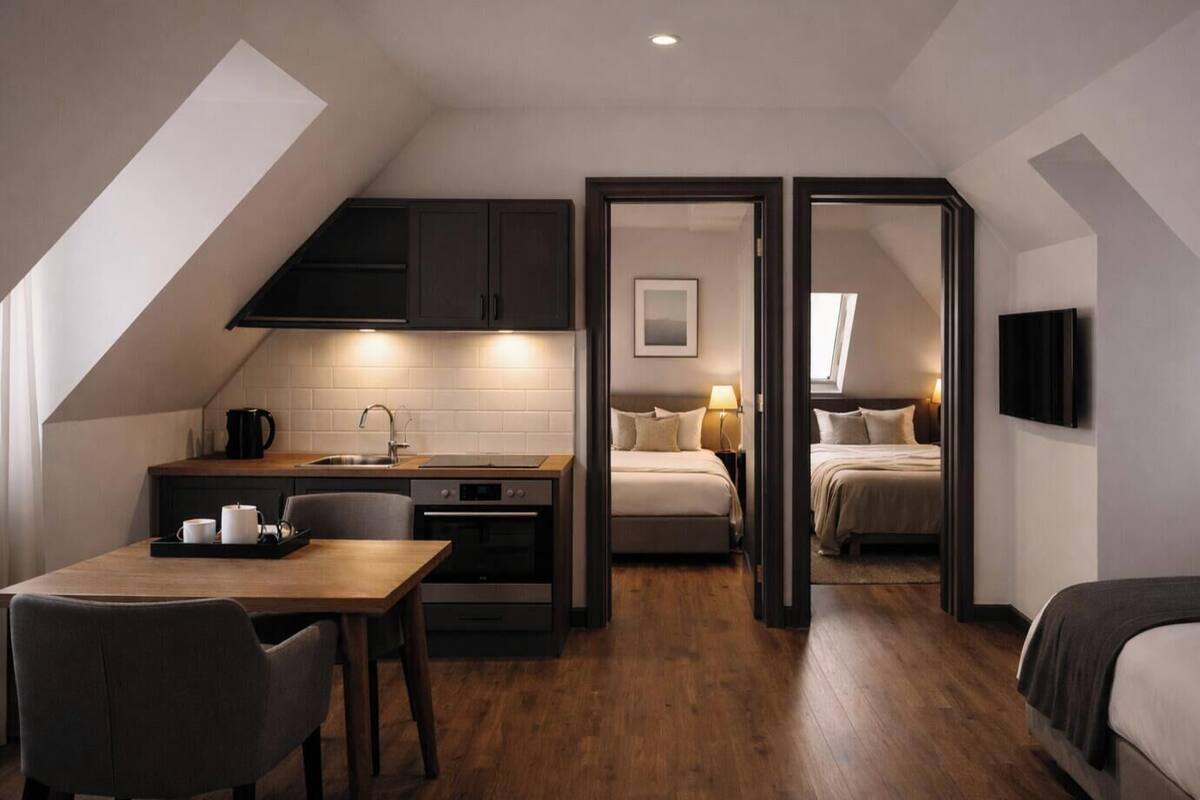 Suite studio Deluxe, Plusieurs lits, cuisine | Bureau, espace de travail pour ordinateurs portables