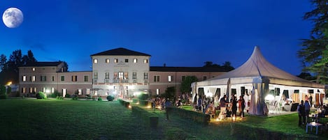 Outdoor wedding area