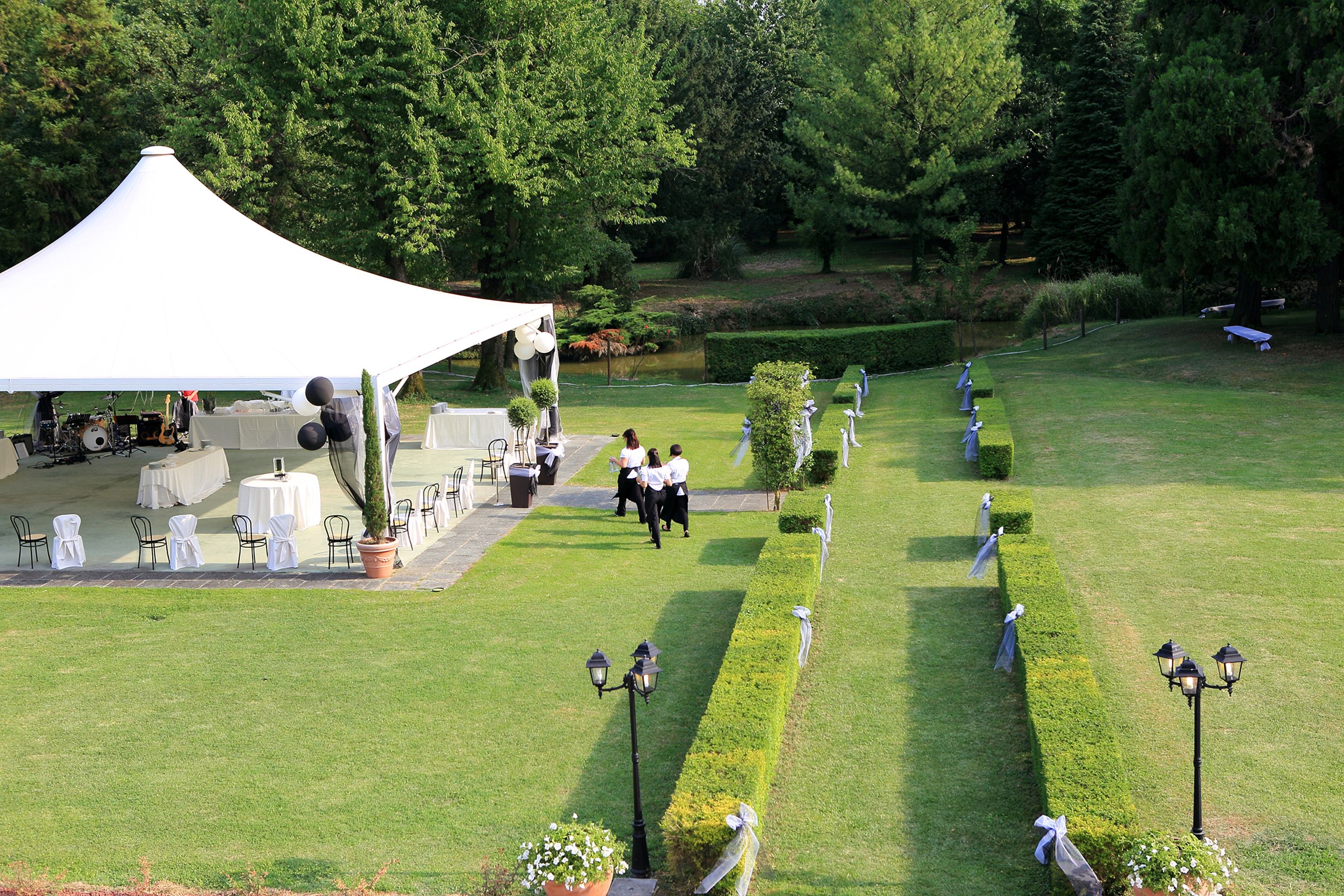outdoor wedding area