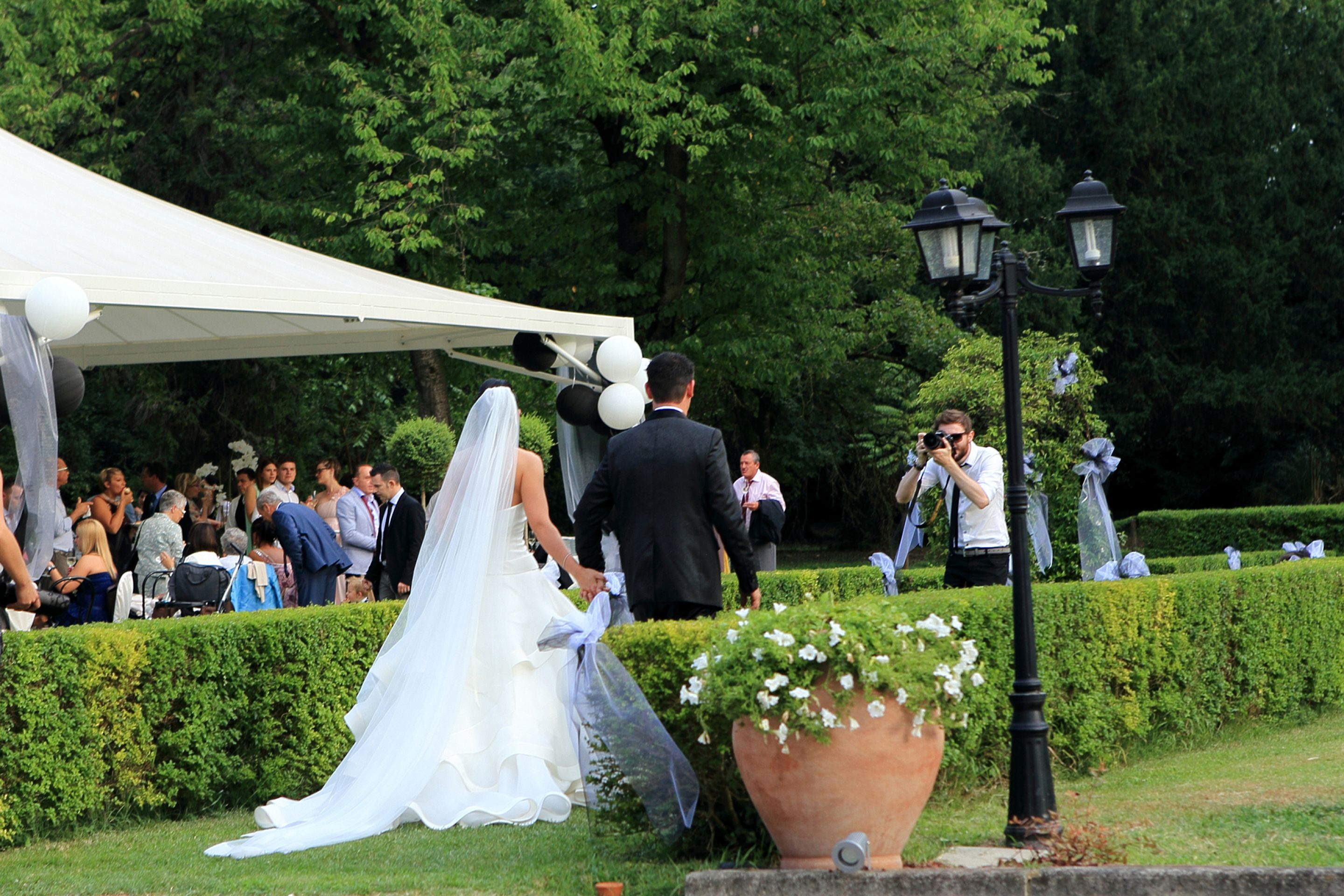 outdoor wedding area