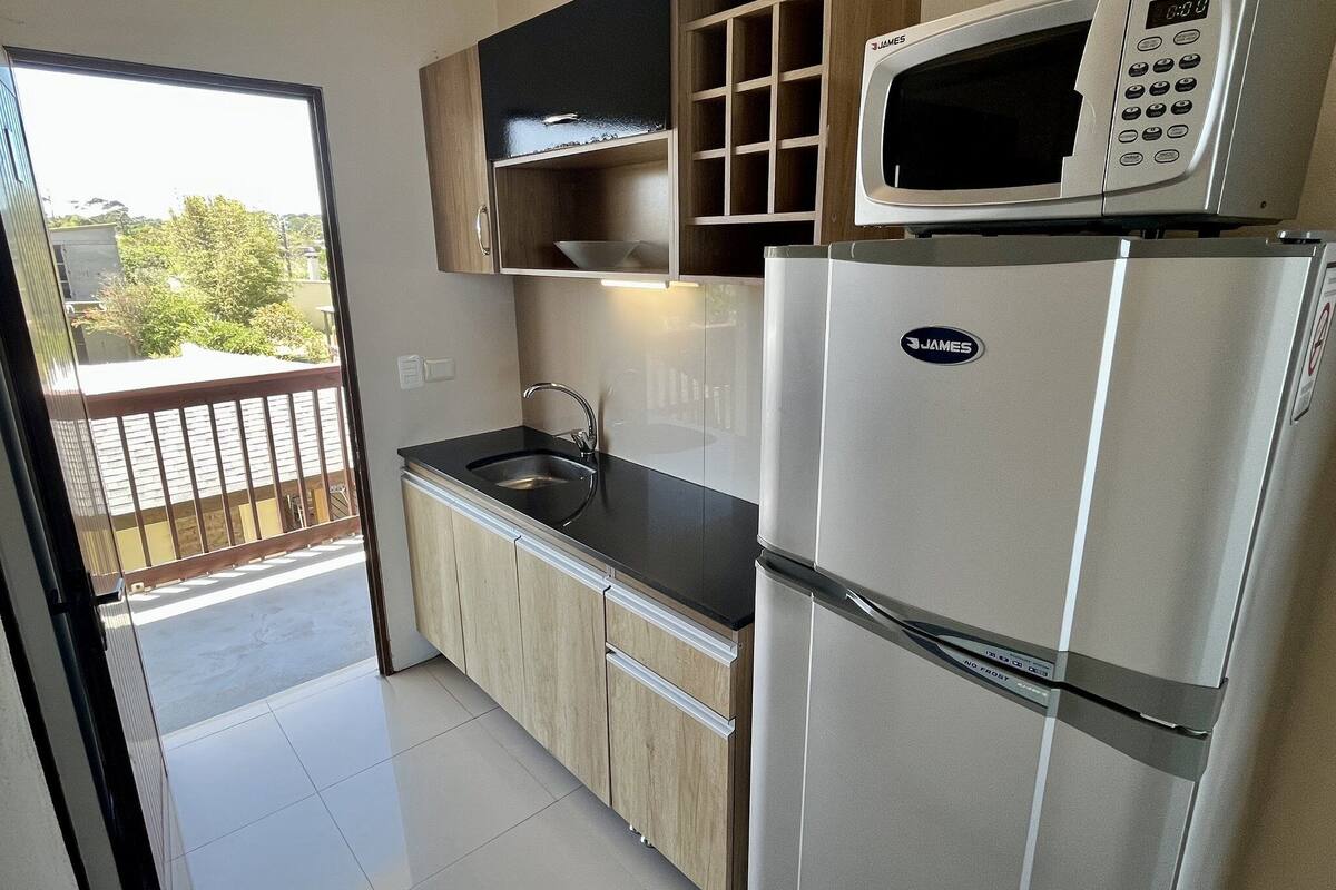 superior room | private kitchen | full-sized fridge, microwave, stovetop, cookware/dishes/utensils