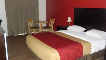 Desk, free WiFi, bed sheets, alarm clocks