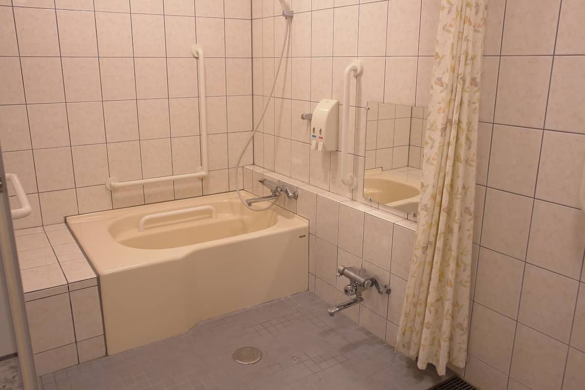 deluxe twin room | bathroom | combined shower/bathtub, free toiletries, hair dryer, slippers