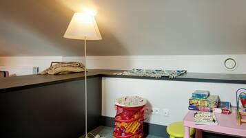 Family Apartment | 1 bedroom, desk, laptop workspace, blackout drapes