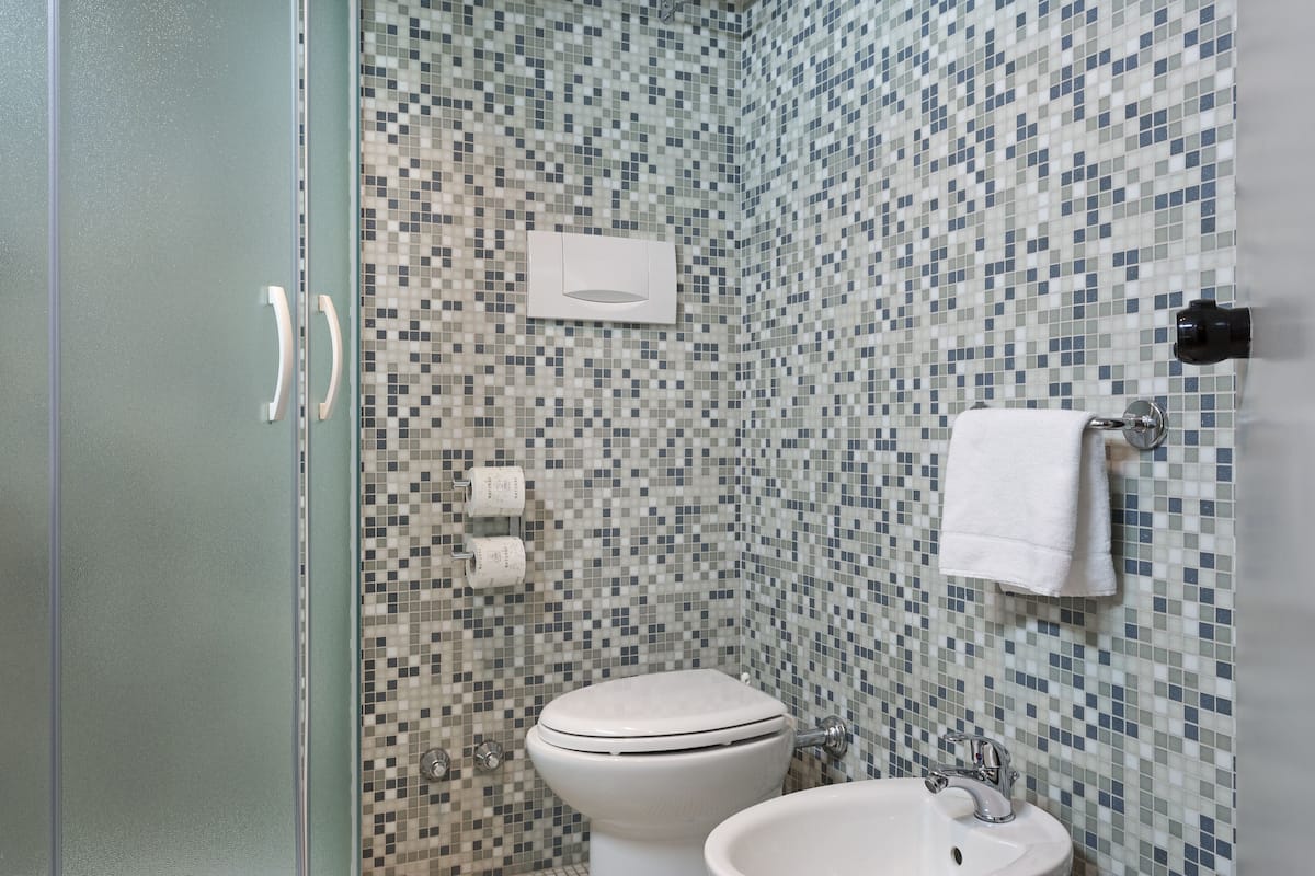 シャワー、ヘアドライヤー、ビデ、タオル