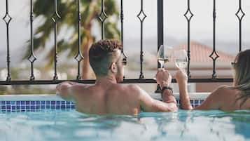 Deluxe Suite, 2 Bedrooms, Private Pool | Hypo-allergenic bedding, in-room safe, blackout curtains, soundproofing