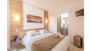 Premium bedding, desk, soundproofing, iron/ironing board