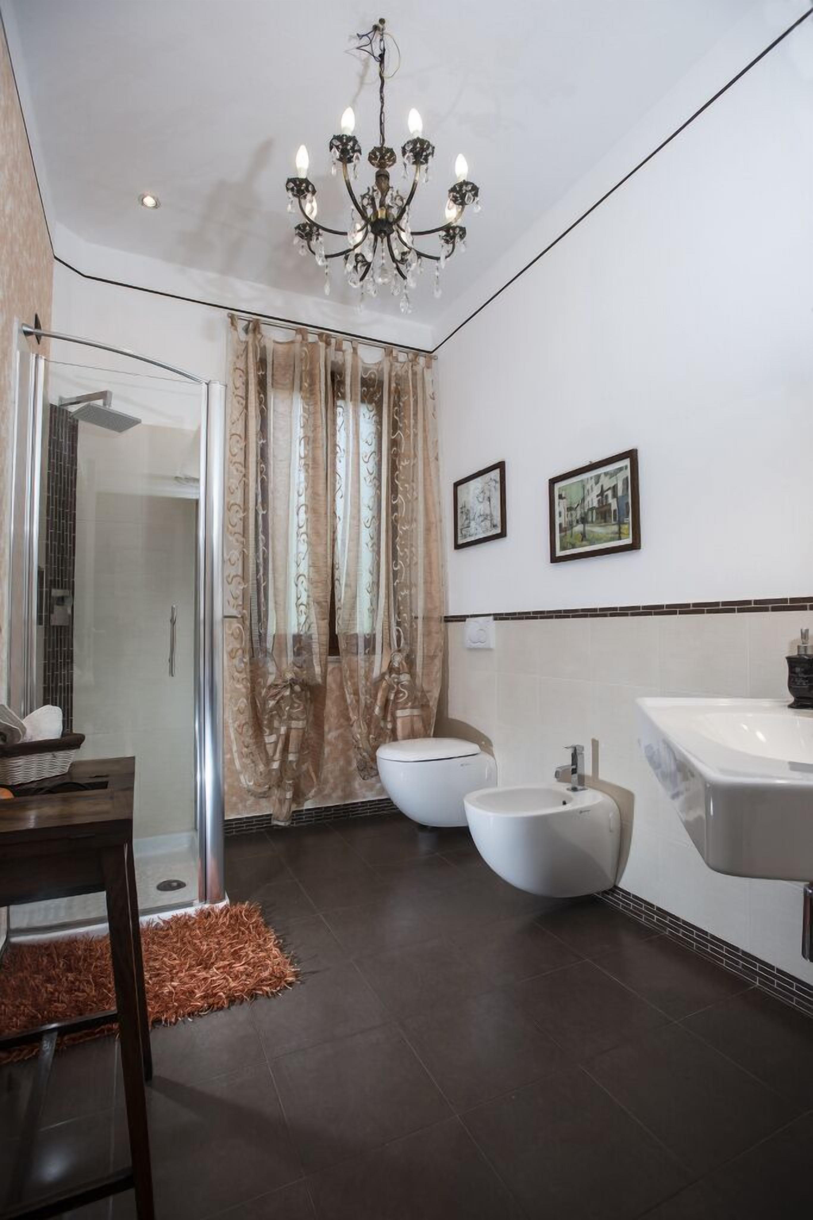 Shower, rainfall showerhead, hair dryer, bidet