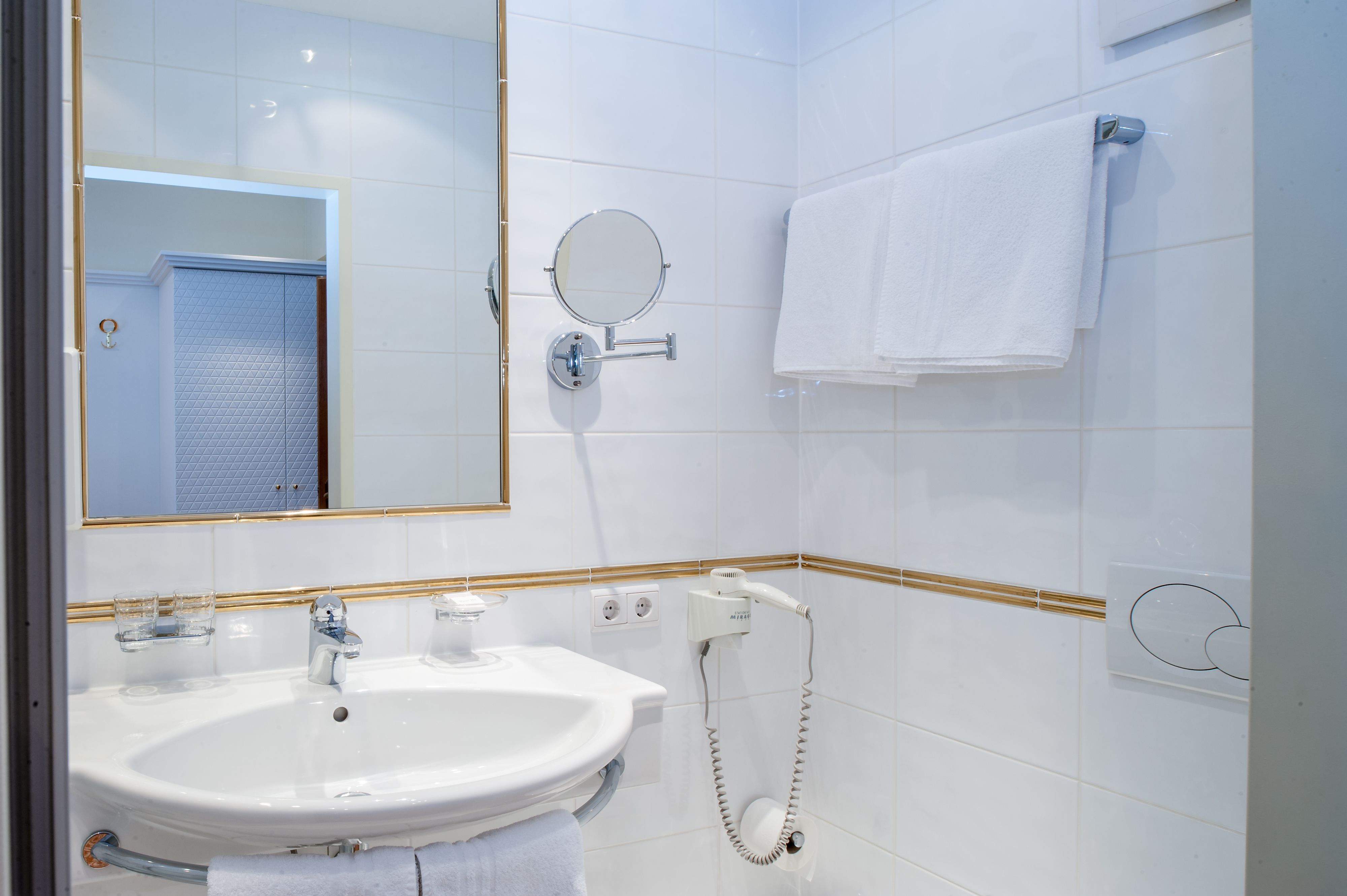 free toiletries, hair dryer, towels, soap