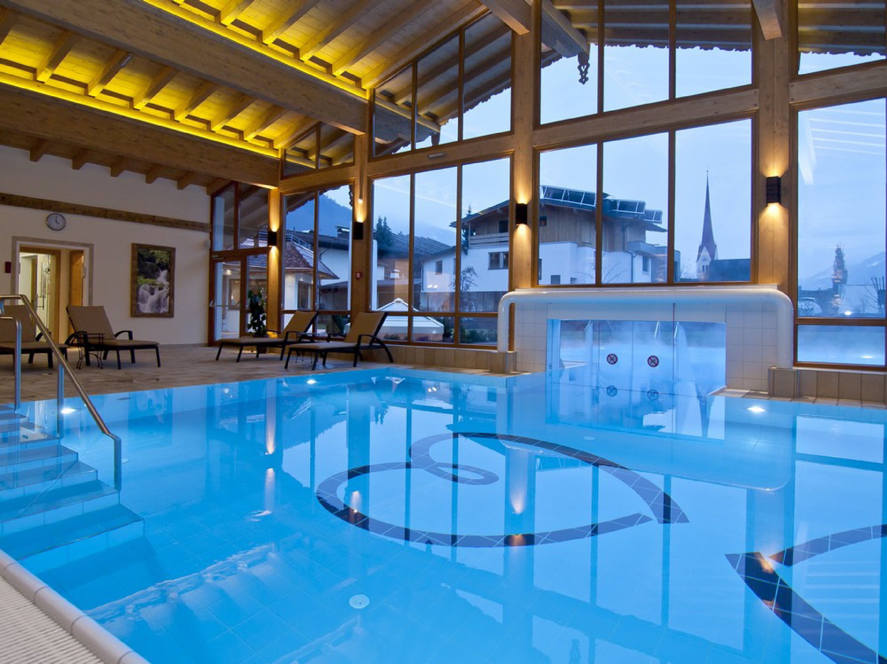 Indoor pool, 2 outdoor pools, pool umbrellas, sun loungers