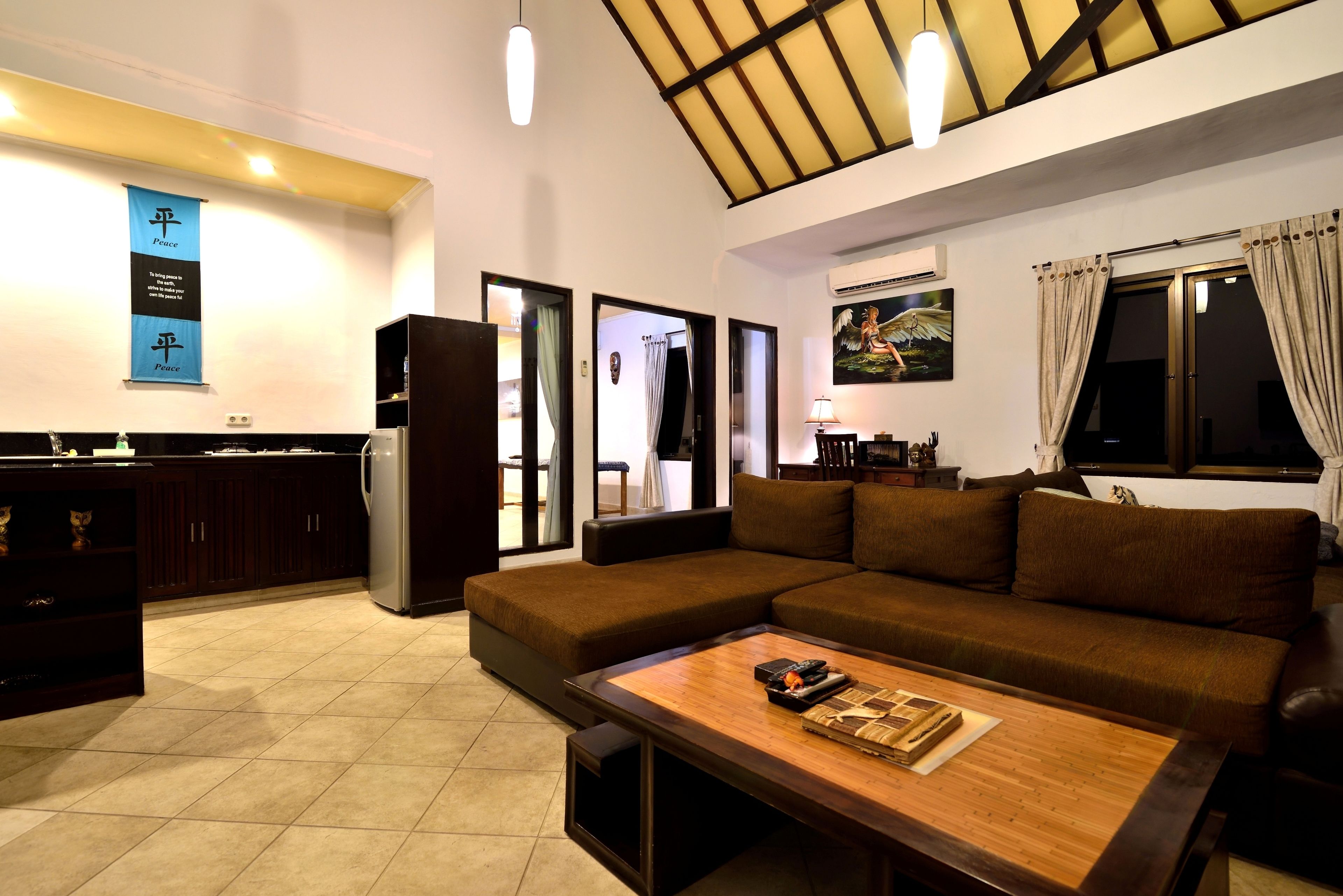 superior apartment, sea view | living room | lcd tv, dvd player