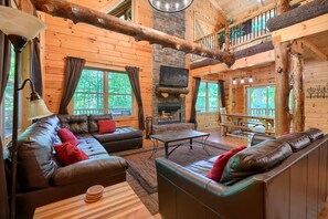 TV, fireplace, video games