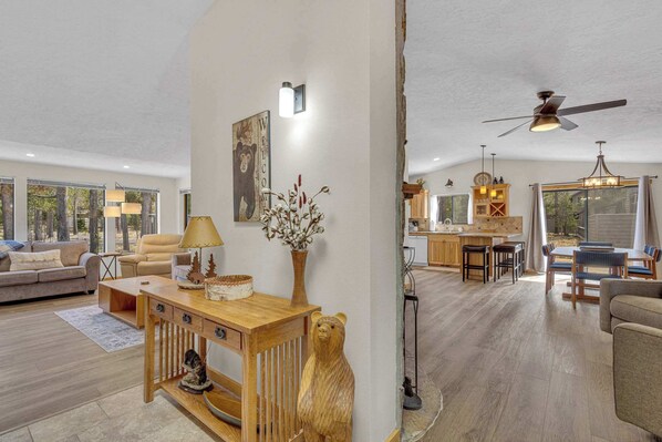 Televisión, chimenea