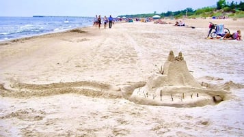 Vlak bij het strand, wit zand