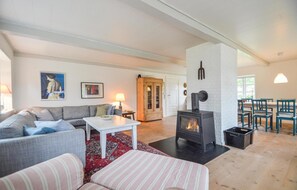 TV, fireplace, DVD player