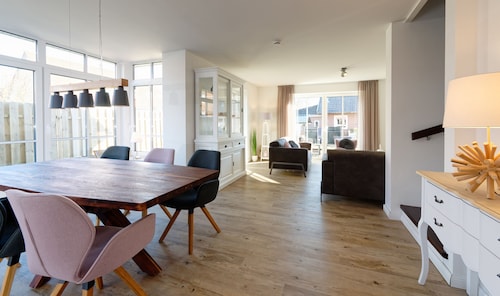 Kinderfreundliche Ferienhaus mit Bollerwagen, 300m zum Strand