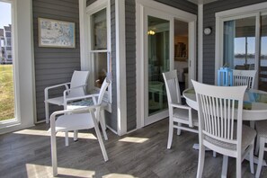 Outdoor dining - First Floor, 2 BD, 2 BA Condo, Bayside Views, Pool, Tennis, and Many Free Activities! (Ocean View)