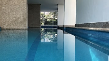 Indoor pool, a heated pool