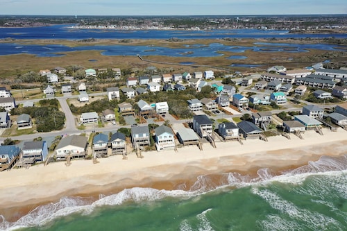 Your Ultimate  Retreat – Steps from Beach with PVT Heated Pool, Slide & Hot Tub!