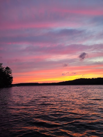 Beautiful sunset view from the dock