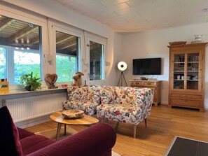Fernseher, Kamin, Bücher
