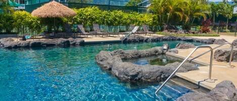 Outdoor pool, a heated pool