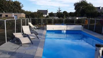 Piscine extérieure, piscine chauffée