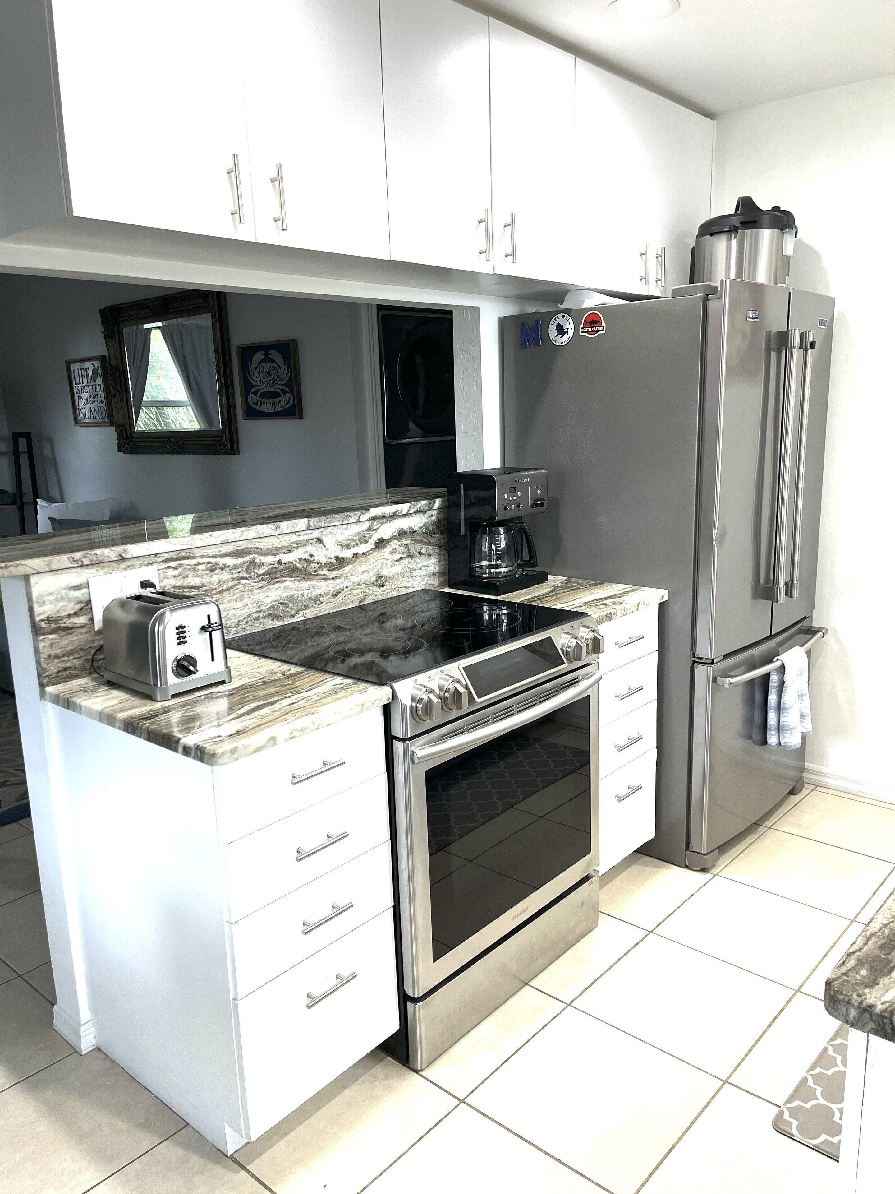 1 of 2 refrigerators with icemaker.