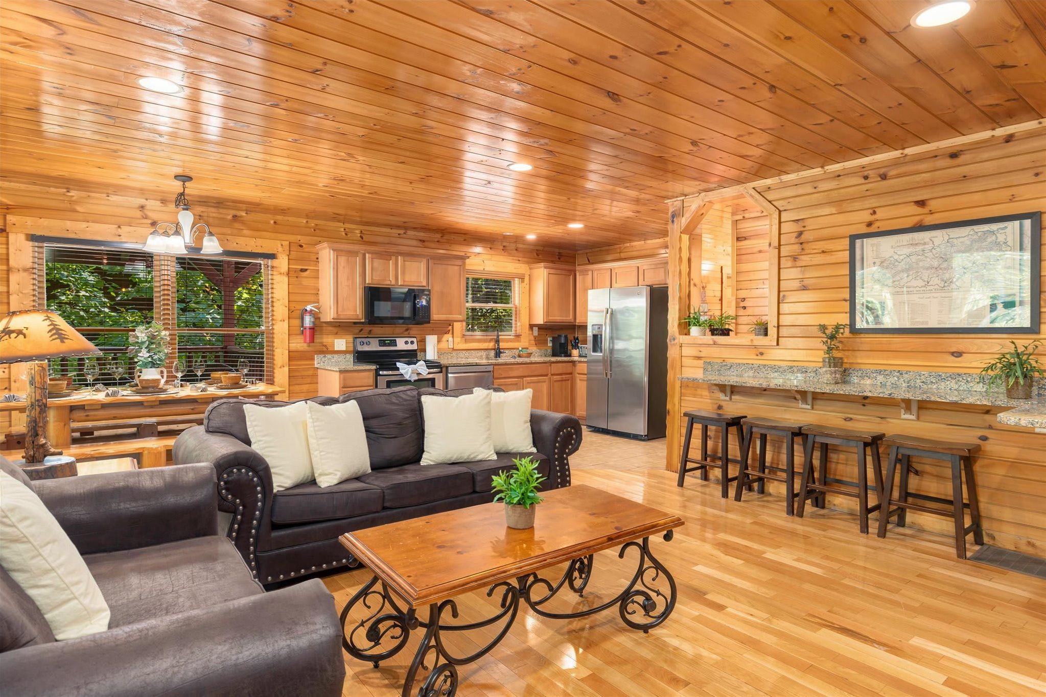 The living room offers comfortable seating for spending time together.