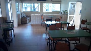 Breakfast, lunch, dinner served; international cuisine