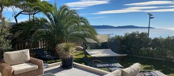 Waterfront villa with pool