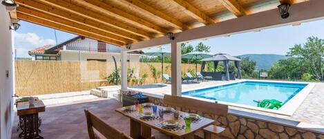 A heated pool