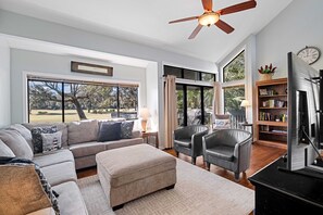 Smart TV, DVD player, books