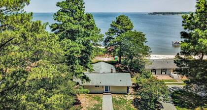 Quaint waterfront home with private beach