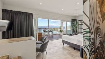 Ocean View Suite | 1 makuuhuone, ylelliset vuodevaatteet, tallelokero huoneessa
