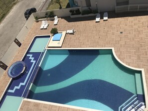 Indoor pool, outdoor pool