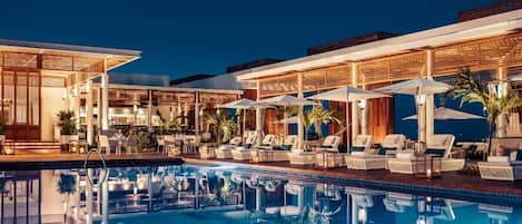 Piscine extérieure, piscine chauffée