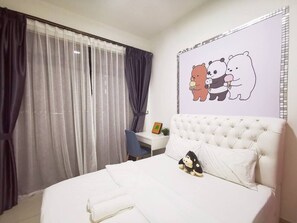 3 bedrooms, iron/ironing board, Internet, bed sheets - Legoland Medini (7pax) Wifi @ JB City Homestay (johore)