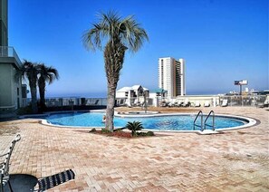 A heated pool