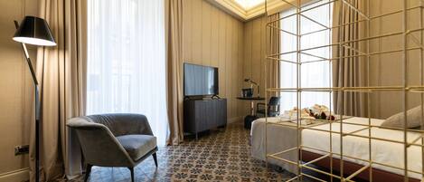 Phòng Deluxe | Bộ trải giường bằng vải cotton Ai Cập, bộ đồ giường cao cấp