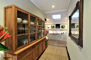 Villa, 4 Bedrooms | Private kitchenette | Fridge, stovetop, high chair, cookware/dishes/utensils