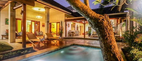 Front of property – evening/night