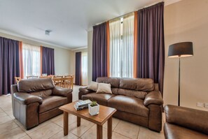 Villa, 5 Bedrooms (Sardinella) | Living area | Flat-screen TV, DVD player - B Holiday Villas Mellieha (Mellieha)
