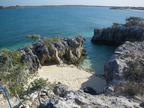 Plage privée, sable blanc