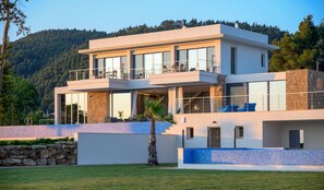 Exterior - Beachfront Villa Natalia with Two Private Pools (Vourvourou, Halkidiki, Sithonia)