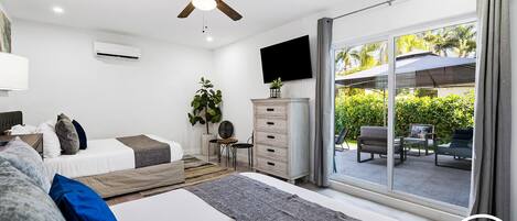 4 habitaciones, tabla de planchar con plancha, wifi y ropa de cama