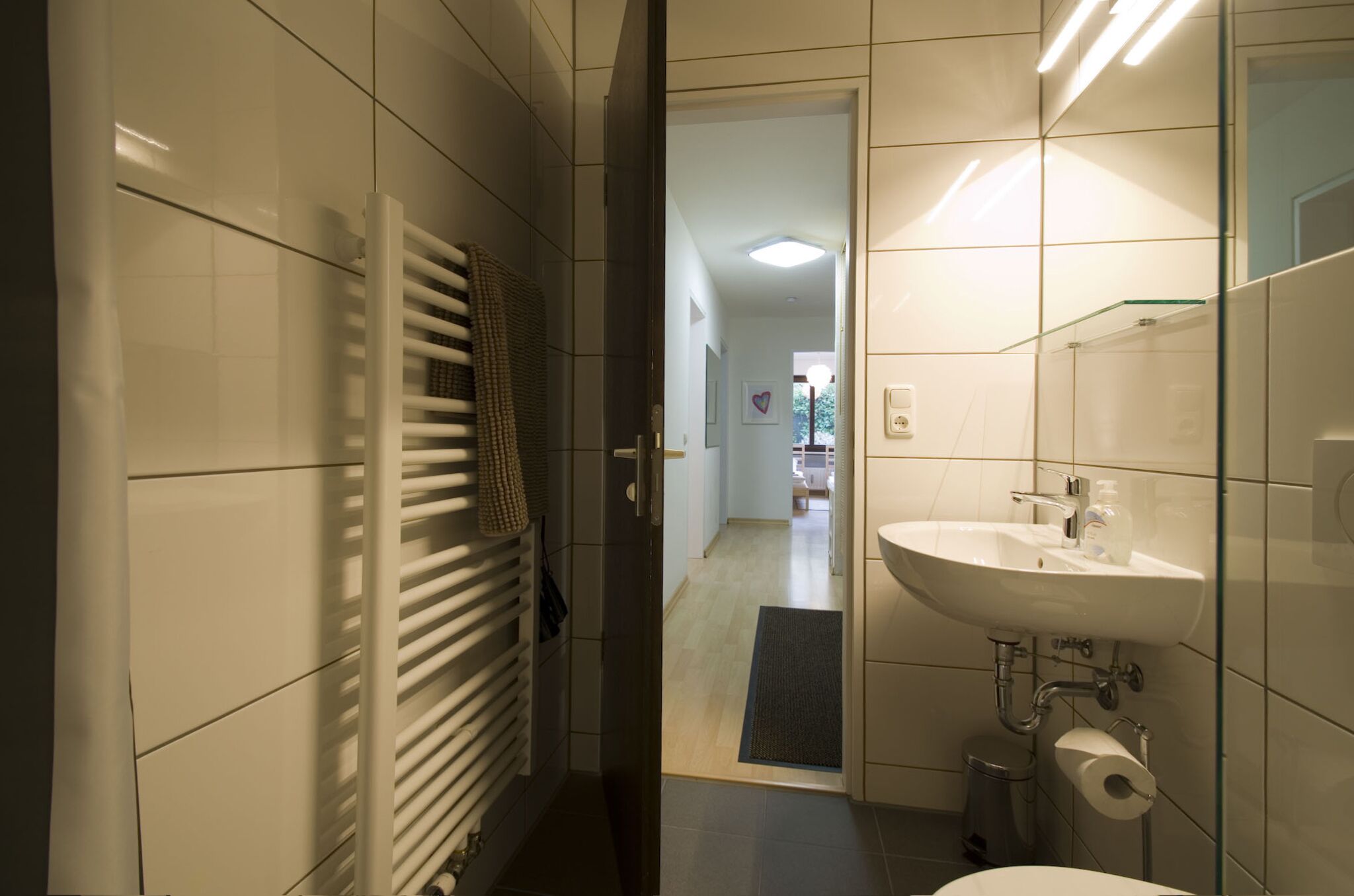 Doccia, asciugacapelli, asciugamani, sapone