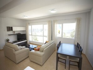 Apartment, 2 Bedrooms, Smoking, Balcony | Living area - Golden Beach n 12, top Floor Apartment With Private Roof Terrace (Mogan)