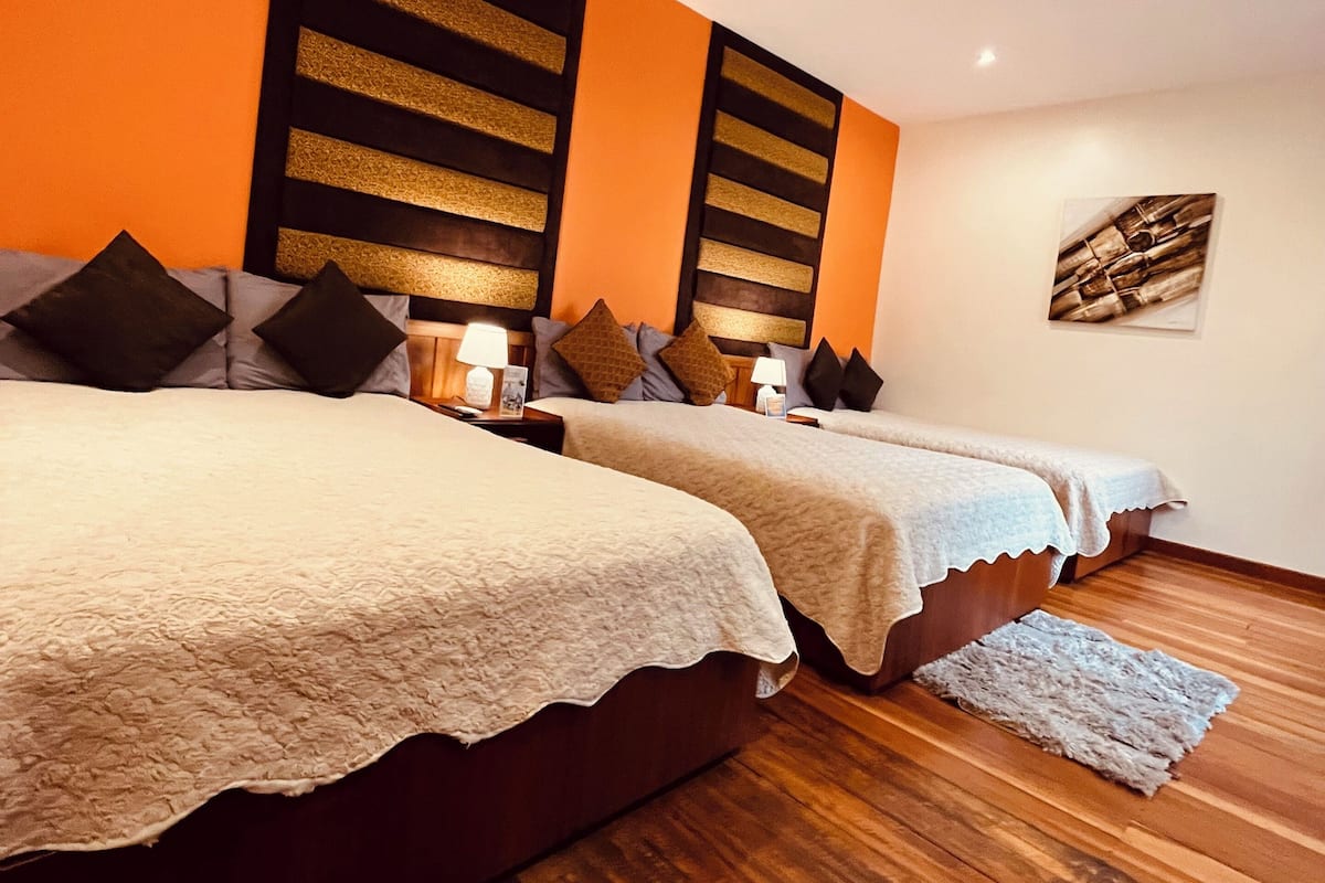 Premium bedding, down comforters, individually decorated
