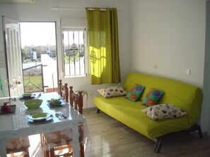 Living area - Impressive Apartment in Ground Floor With Terrace of two Rooms, A A and Pool (Vera)